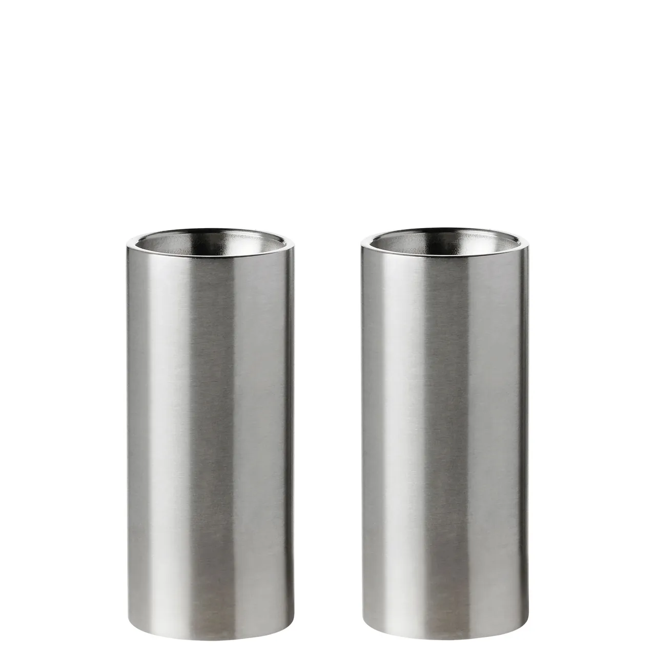 Stelton - Arne Jacobsen Cylinda Salt & Pepper Set (Steel) - Home and Kitchen