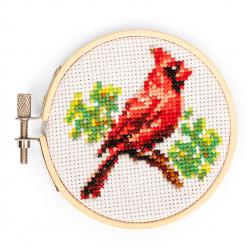 Kikkerland - Cardinal MiniCross Stitch Embroidery - (GG276) - Toys