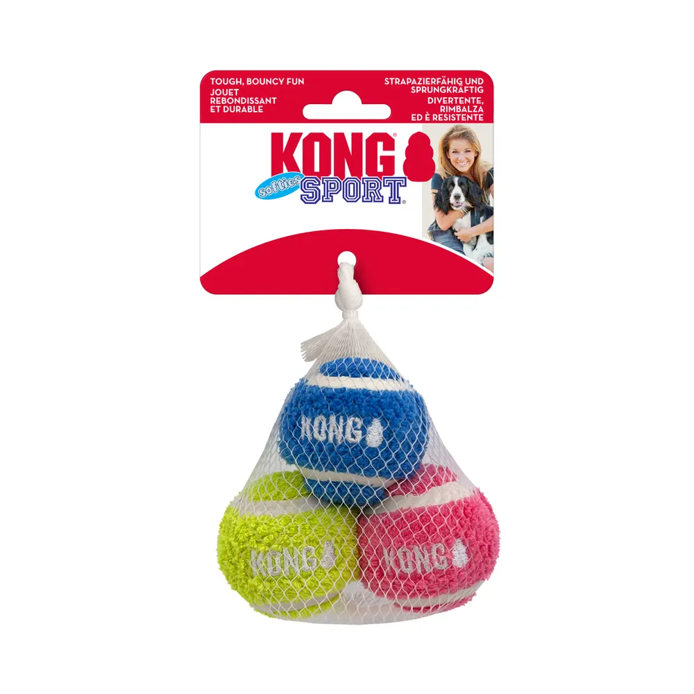 Kong - Sport Softies Ball S 3-pack Mix Ø5cm - Pet Supplies