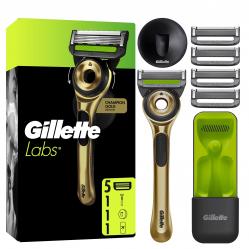 Gillette - GilletteLabs With Exfoliating Bar Razor Champion Gold Edition - Green/Black - Health and Personal Care
