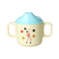 Rice - Melamine 2 Handle Baby Cup with Fun Fair Print - Mint - 250 ml - Baby and Children