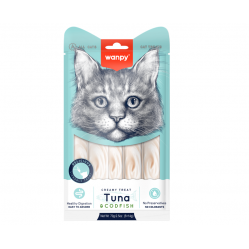 wanpy - Wanpy Cat Creamy Lickable Treat - Tuna & Codfish 70g (5x14g) - 70g (5x14g) - Pet Supplies