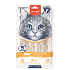 wanpy - Wanpy Cat Functional Creamy Lickable Treat Joint Support Beef & Chicken 70g (5x14g) - 70g (5x14g) - Pet Supplies