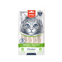 wanpy - Wanpy Cat Functional Creamy Lickable Treat Kidney Health Chicken & Veggies 70g (5x14g) - 70g (5x14g) - Pet Supplies