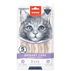 wanpy - Wanpy Cat Functional Creamy Lickable Treat Urinary Care Duck & Chicken 70g (5x14g) - 70g (5x14g) - Pet Supplies