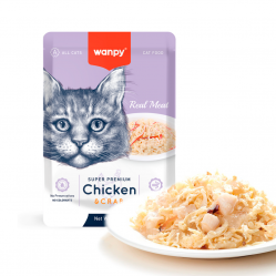 wanpy - Wanpy Cat Retort Pouch Chicken & Crab 85g - 85g - Pet Supplies