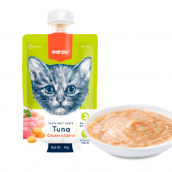 wanpy - Wanpy Cat Tasty Meat Paste - Tuna with Chicken & Carrot 90g - 90g - Pet Supplies
