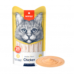 wanpy - Wanpy Cat 25 Pack Creamy Lickable Treat - Chicken 350g (25x14g) - 350g (25x14g) - Pet Supplies