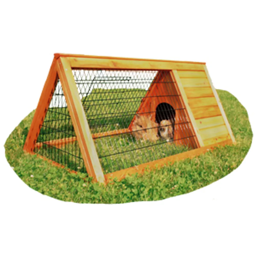 Sunnypet - Wooden Cage outdoor Triangular 116x63x53cm - Pet Supplies