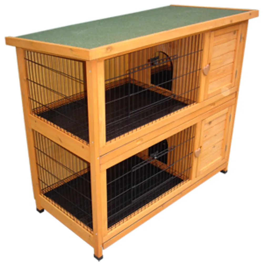 Sunnypet - Wooden Cage for outdoor use Double with Legs 116x61x111cm - 508.1120 - Pet Supplies