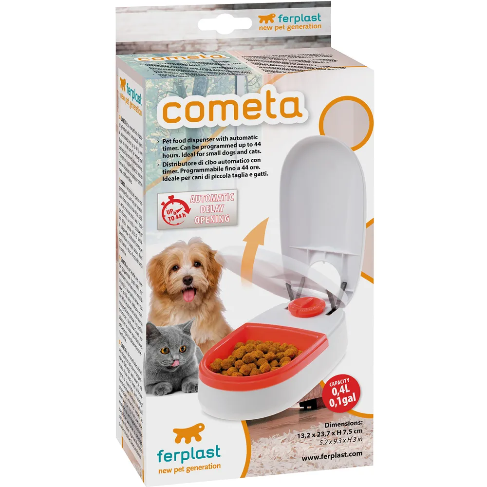 Ferplast - Automatic food dispenser 400ml - with delay up to 44 hours - Pet Supplies