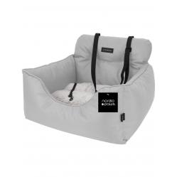 Nordic paws - Cozy Lux Carseat - Lightgrey - 53x50x35 cm - Pet Supplies