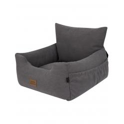 Nordic paws - Velvet Carseat - Grey - 53 x 50 cm - Pet Supplies
