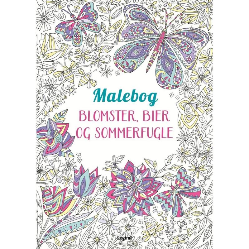Coloring book - Flowers, bees and butterflies - Toys