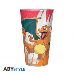 POKEMON Large Glass Premium - Charizard - 400ml - Fan Shop and Merchandise