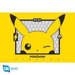 Pikachu Wink Poster - Yellow - 91.5x61 cm - Fan Shop and Merchandise