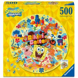 Ravensburger - Sponge Bob 500p round (12001657) - Toys