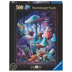 Ravensburger - Moonlight Mushrooms 500p glow (12001386) - Toys