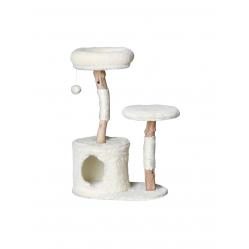 Nordic paws - Scratching Tree Wildwood 1 - White - 60 x 40 x 92 cm - Pet Supplies