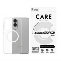 CARE by PanzerGlass - Flagship Case Transparent Urban Combat w. White Qi Compatible Samsung S25 Edge - Electronics