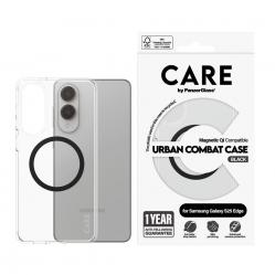 CARE by PanzerGlass - Flagship Case Transparent Urban Combat w. Black Qi Compatible Samsung S25 Edge - Electronics