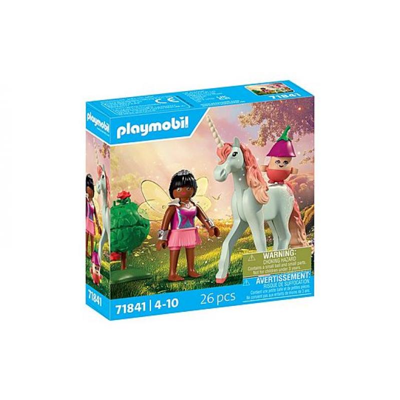 Playmobil - Collectible Unicorn: Sky Rose with Fairy (71841) - Toys
