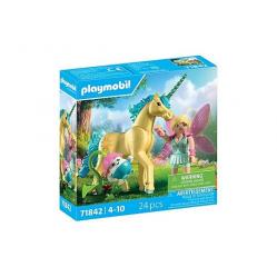 Playmobil - Collectible Unicorn: Sunshine Blossom with Fairy (71842) - Toys
