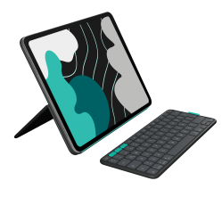 Logitech - Flip Folio for iPad Pro & Air 13'' - Graphite - Nordic - Electronics