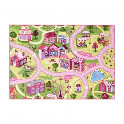 Rebel - Playmat - Pink fairground - 95 x 133 cm - Baby and Children