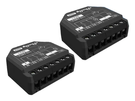 Shelly - 2PM Gen3 (2-Pack)  Smart Wi-Fi Relay with Power Monitoring - Electronics