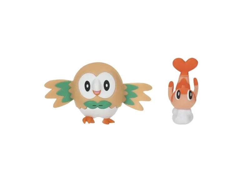 Pokemon - Battle Feature Figure - Tatsugiri & Rowlet (PKW4052) - Toys