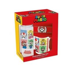 SUPER MARIO (4 COLOUR) GIFT SET (PLASTIC BOTTLE, MUG & MAGNET) V2 - Fan Shop and Merchandise