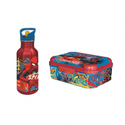 Spiderman – Bottle 545 ml + Lunch Box Colorful 17x13.5 cm (bundle) - Toys