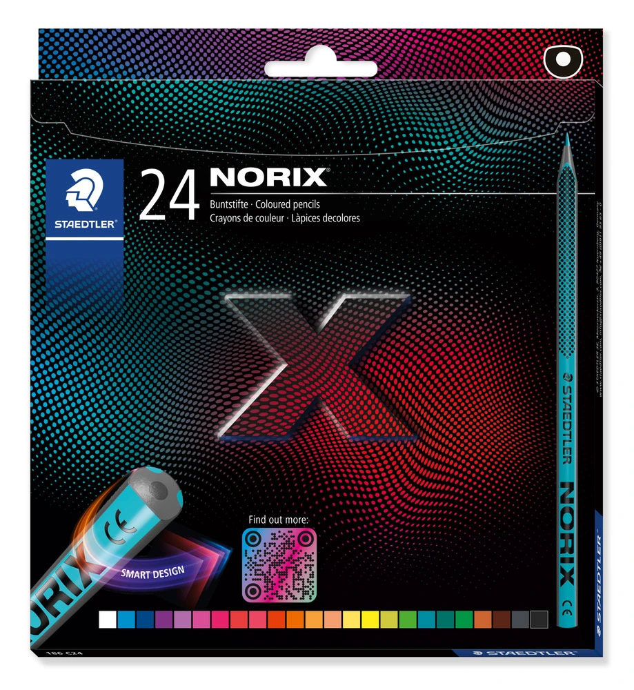 Staedtler - Norix colour pencils – 24 (186 C24) - Toys