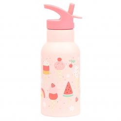 A little lovely company - Stainless Steel Drinking Bottle - Icecream - 7.3 x 20 x 7.3 cm - Toys