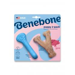BENEBONE - Puppy 2-Pack Rubber Bone/Wishbone - Tiny - Pet Supplies