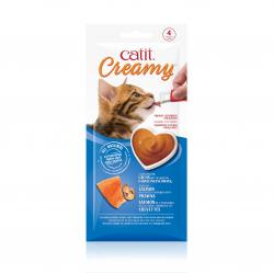 Catit - Creamy Premium Treat for Cats - Salmon with Prawns - 4x10g - Pet Supplies