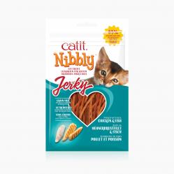 Catit - Nibbly Jerky Treat for Cats - Chicken & Fish - 30g - Pet Supplies