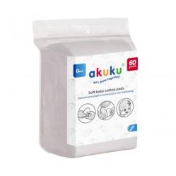 Akuku - Soft Baby Cotton Care Pads - 60 pc - 9x11 cm - Baby and Children