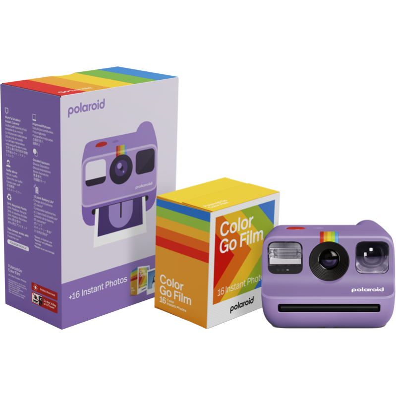 Polaroid - Go Gen 2 Purple + Color Film Bundle (16 Photos) - Electronics