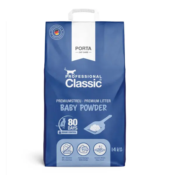 Porta21 - Catlitter -  Proffesional Classic Babypowder - 14 kg - Pet Supplies