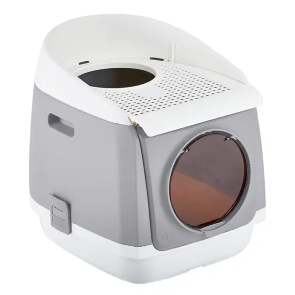 S&S - Cat Toilet Cat Residence - Grey - 54.9 x 45.9 x 49.2 cm - Pet Supplies