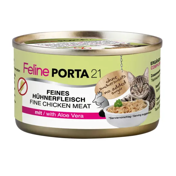 Porta21 - Feline Chicken with Aloe Vera - 90 g - Pet Supplies