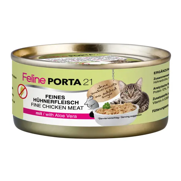 Porta21 - Feline Chicken with Aloe Vera - 156 g - Pet Supplies