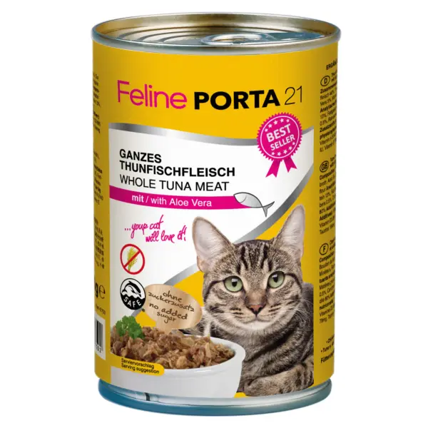 Porta21 - Feline Whole Tuna with Aloe Vera - 400 g - Pet Supplies