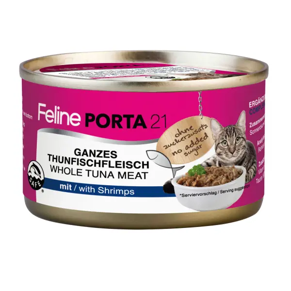 Porta21 - Feline Tuna Meat with Shrimps - 90 g - Pet Supplies