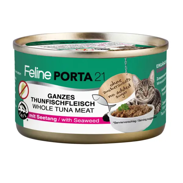 Porta21 - Feline Whole Tuna with Seaweed - 90 g - Pet Supplies