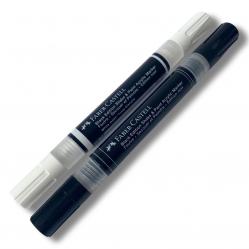 Faber-Castell - Black Edition Shake & Paint Acrylic Markers Set of 2 (Black and White) (285503) - Toys