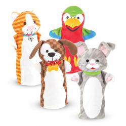 Melissa & Doug - Hand Puppets Playful Pets (806022) - Toys