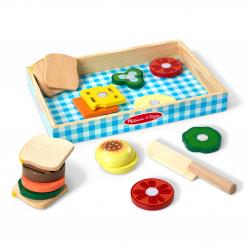Melissa & Doug - Wooden Sandwich Making Play Set (806111) - Toys